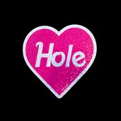 Hole Heart Logo Sticker