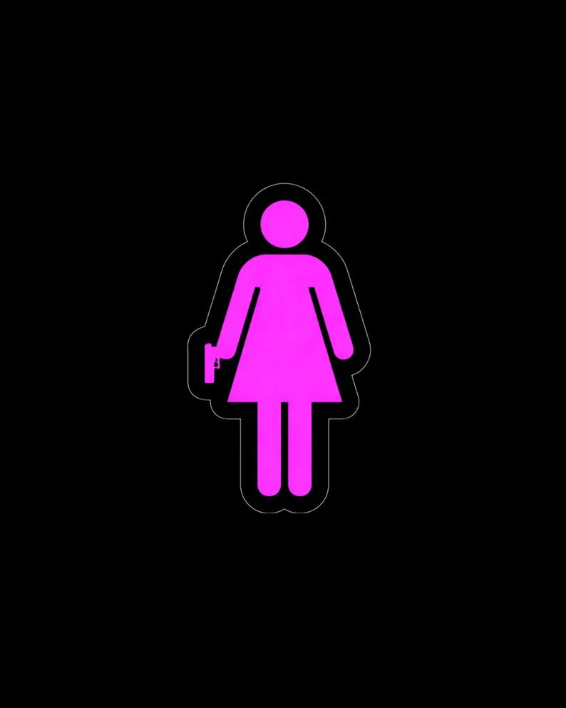 Pink Rrrriot Girl Holo Sticker