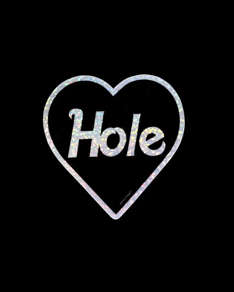 Hole Heart Logo Sticker