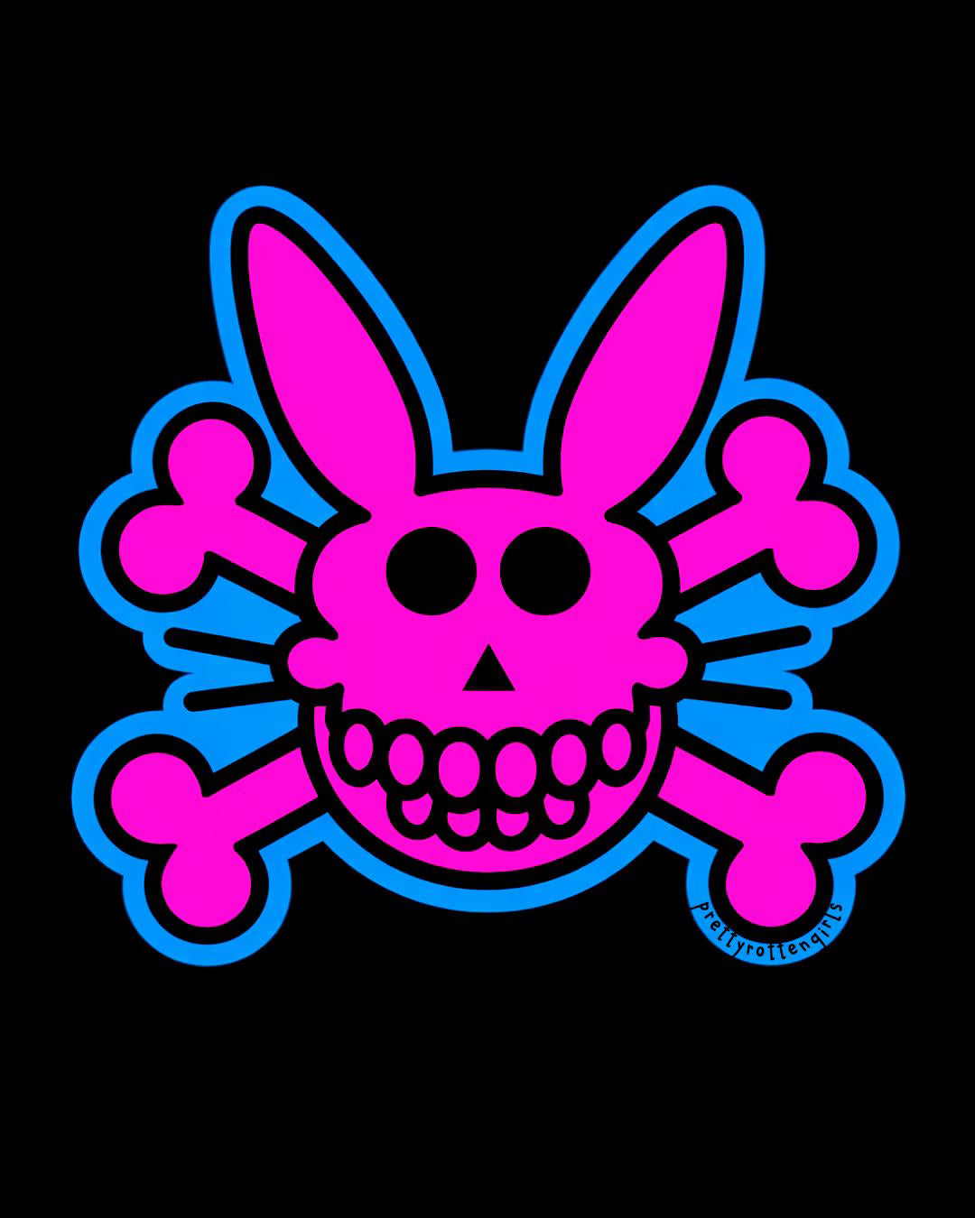 Pink Bunny Skull Nostalgia Sticker
