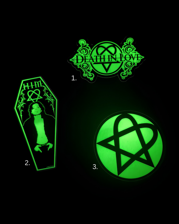 HIM Glow In The Dark Stickers