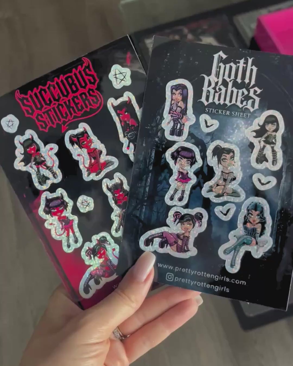 Goth and Succubus Babes Sticker Sheets